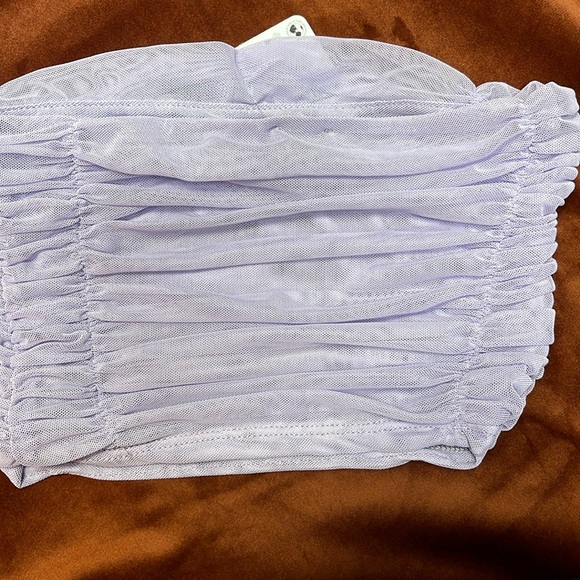 FREE People Under It All Mesh Bandeau Lilac SZ XS New With Tags - Picture 3 of 7